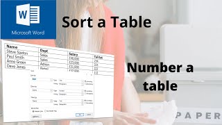 How to sort a table in Microsoft Word