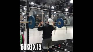 60kg/135lb Overhead Press x 15 (Road to 100kg)