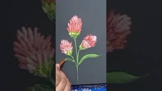 One Stroke Flower Painting - A Beginner's Guide #acrylicpainting #shorts