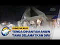 Tenda Hajatan Dihantam Angin Kencang, Tamu Undangan Berhamburan Selamatkan Diri