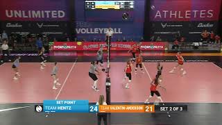 AU Pro Volleyball Game 1: Madi Kingdon Richel Back Row Kill