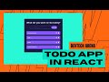 Create a ToDo App in React | React tutorial