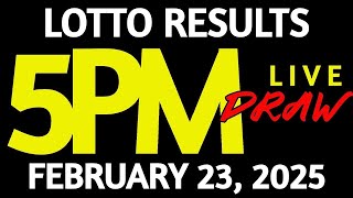 Lotto Result Today 5:00 pm draw February 23, 2025 Sunday PCSO LIVE