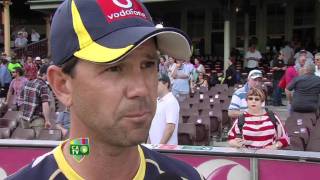 JAN 4th: Ricky Ponting and Michael Clarke post match