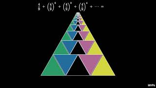 Geometric series: sum of powers of 4/9 (visual proof)