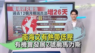 南海又有熱帶低壓 有機會發展2號颱馬力斯｜午間氣象｜TVBS新聞 20240530 @TVBSNEWS02