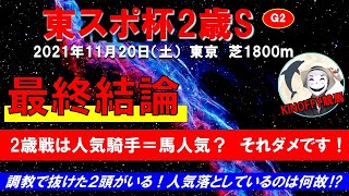 【競馬予想】東京スポーツ杯2歳ステークス2021　予想　最終結論