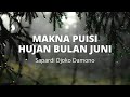 MAKNA PUISI HUJAN BULAN JUNI SAPARDI DJOKO DAMONO | Puisi Romantis | Sajak Cinta