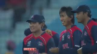 Nepal 🇳🇵 vs Afghanistan 🇦🇫 wickets Highlight- T20 World Cup 2014