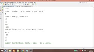 Sorting elements Ascending Orders using Array in JAVA NETBEANS