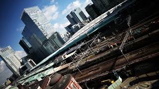 屋上庭園KITTEガーデンから見る東京駅【山手線発車風景】