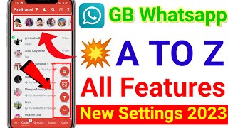 gb Whatsapp A To Z all new features settings Explain in Hindi || Gb whatsapp new Settings 2023