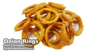 Onion Rings with Chickpea Flour Recipe Video – How to Make Besan Onion Rings at Home – Easy \u0026 Simple