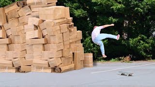 Skating 30MPH into 300 Boxes!