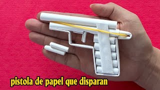 Manualidades Con Papel | Como Hacer Pistola De Papel Que Disparan | Origami Armas