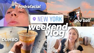 weekend in my life in the city: Gov Ball, Trying a Hydrafacial, Ulta haul + Picnic in DUMBO