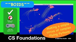 Boids algorithm in Python with vectors