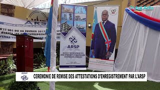 LUALABA : CEREMONIE DE REMISE DES ATTESTATIONS D'ENREGISTREMENT PAR L'ARSP / LUALABA