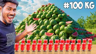 How many Glasses Juice Get from 100 kg Watermelon? Watermelon Juice | Watermelon