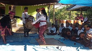 Gendang belek Dewi Anjani keluarkan tabuhan Gending BAGONG di depan Gendang belek GTS Songak