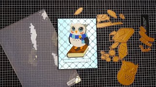 Spellbinders March 2024 Wise Owl Small Die & 3D Embossing Folder of the Month Review Tutorial! Cute!