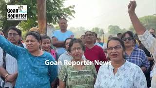 Goan Reporter:Sarzora Villagers Protest Proposed Railway Station Submit Memorandum to MLA Cruz Silva