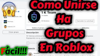 Como Unirse Ha Grupos En Roblox #roblox #grupos