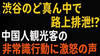 【中国人観光客】「渋谷ど真ん中で路上排泄!?中国人観光客の非常識行動に激怒の声！」