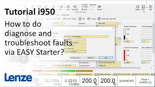 Lenze i950 servo inverter: How to do diagnose and troubleshoot faults via EASY Starter?