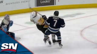 Evgeni Malkin Gets Slew Footed By Sean Kuraly And Responds With Power Play Goal