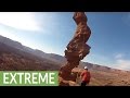 Terrifying climb up 300 foot sandstone tower in Utah