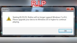 Playing Roblox on Windows 7 for the last time