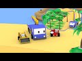 tiny trucks coliseum kids animation with street vehicles bulldozer excavator u0026 crane