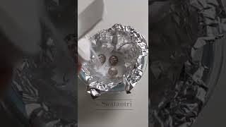 Cleaning Tarnished SILVER BALLS Jewelry ✨(No Music) #asmr #satisfying