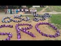 chandrayan successcelebration at zphs dgpuram students expressed joy by sitting as జయహొ u0026isro shape