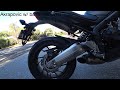 honda cbr650f stock exhaust vs akrapovic comparison