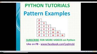 Python Tutorials | print strings in right triangle shape in python|  Pattern examples in Python
