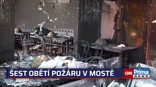 Totální zkáza po požáru v Mostě. Fotky ukazují ohořelé plynové bomby i zničený výčep