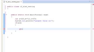 Java Programming Tutorial-19- Nesting If Else Statement Program