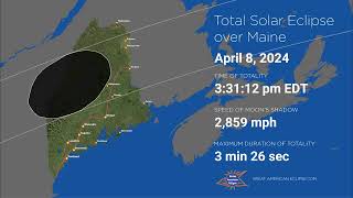 Total Solar Eclipse of April 8, 2024 over Maine