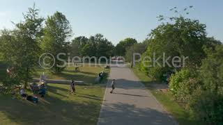 Berlin Mauerpark Aerial Drone Stock Footage 4