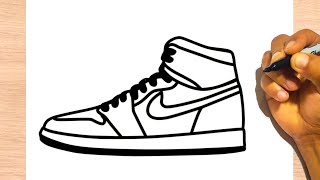 How to Draw a NIKE SHOES easy - Drawing Step by Step