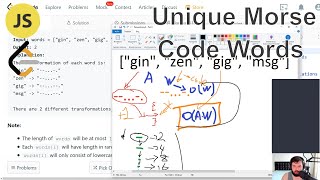 [Easy] Unique Morse Code Words (leetcode #804, javascript, dictionaries, arrays)