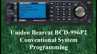 UNIDEN BCD996P2: Programming Conventional Systems.