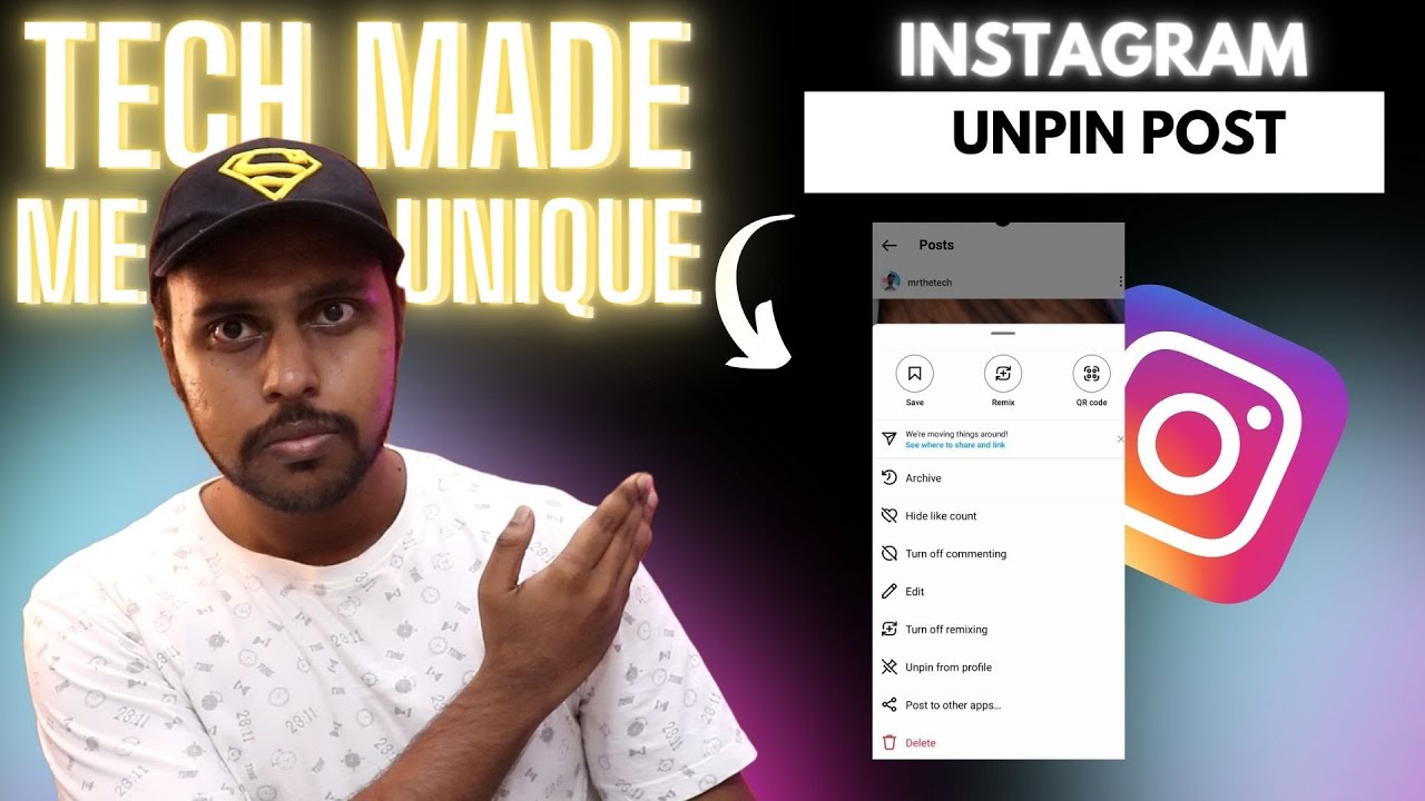 How To Unpin Post On Instagram Profile|how To Unpin A Post On Instagram ...