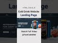 Cold Drink Website Using HTML & CSS | Step by Step Tutorial | Fast Code