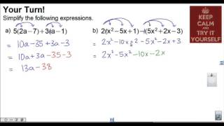 Expanding and Simplifying Algebraic Expressions