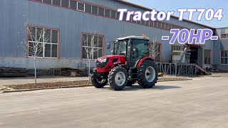 70 HP Red High Efficiency Farm Tractor TT704 Wheeled Tractor Mini Agricultural Machinery with CE