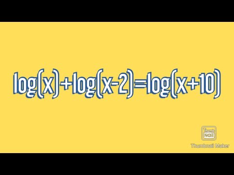 Solving Logarithmic Equations With The Same Bases - YouTube