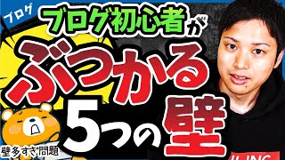 ブログ初心者がぶつかる5つの壁【あなたはどのステージ？段階別に壁を解説】